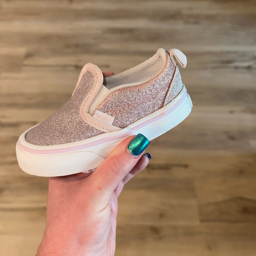 Pink glitter toddler Vans